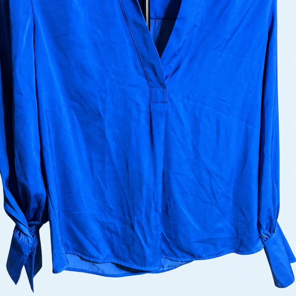 Banana Republic Royal Blue Long-Sleeve Blouse — Small